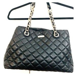 Beautiful Kate Spade black quilted leather handbag